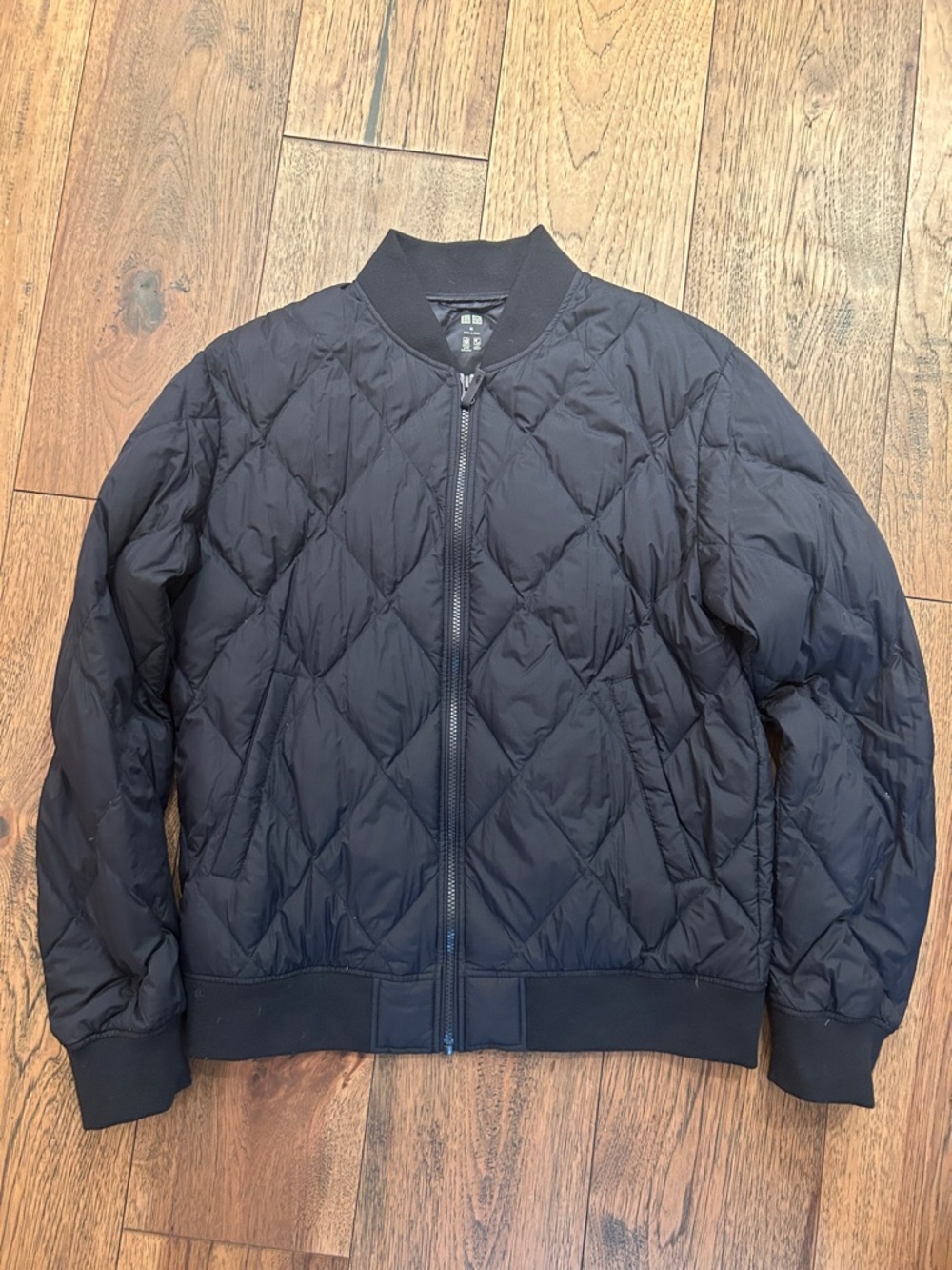 Uniqlo Black Quilted Bomber Jacket